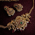 Temple Style Elephant Necklace Set | Traditional Indian Jewelry