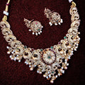 Temple Style Peacock Floral Necklace Set