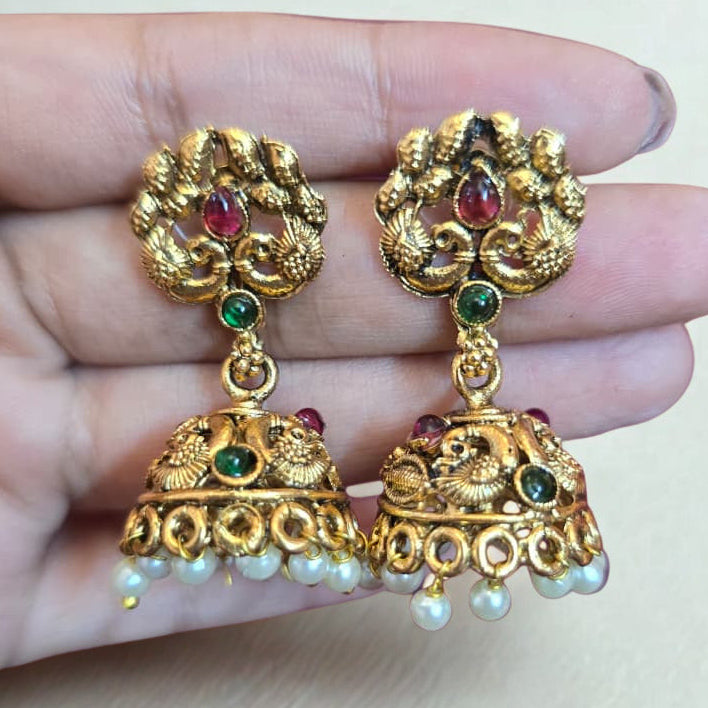 Temple Peacock Necklace Set