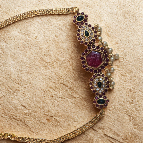 Kundan Ruby & Emerald Choker Set