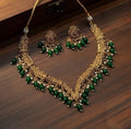 Royal Heritage Emerald Necklace Set | Elegant Ethnic Jewelry